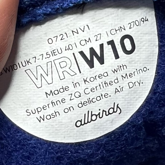 Allbirds x Sam's Club Wool Runner Sneakers in Blue White - Picture 9 of 9